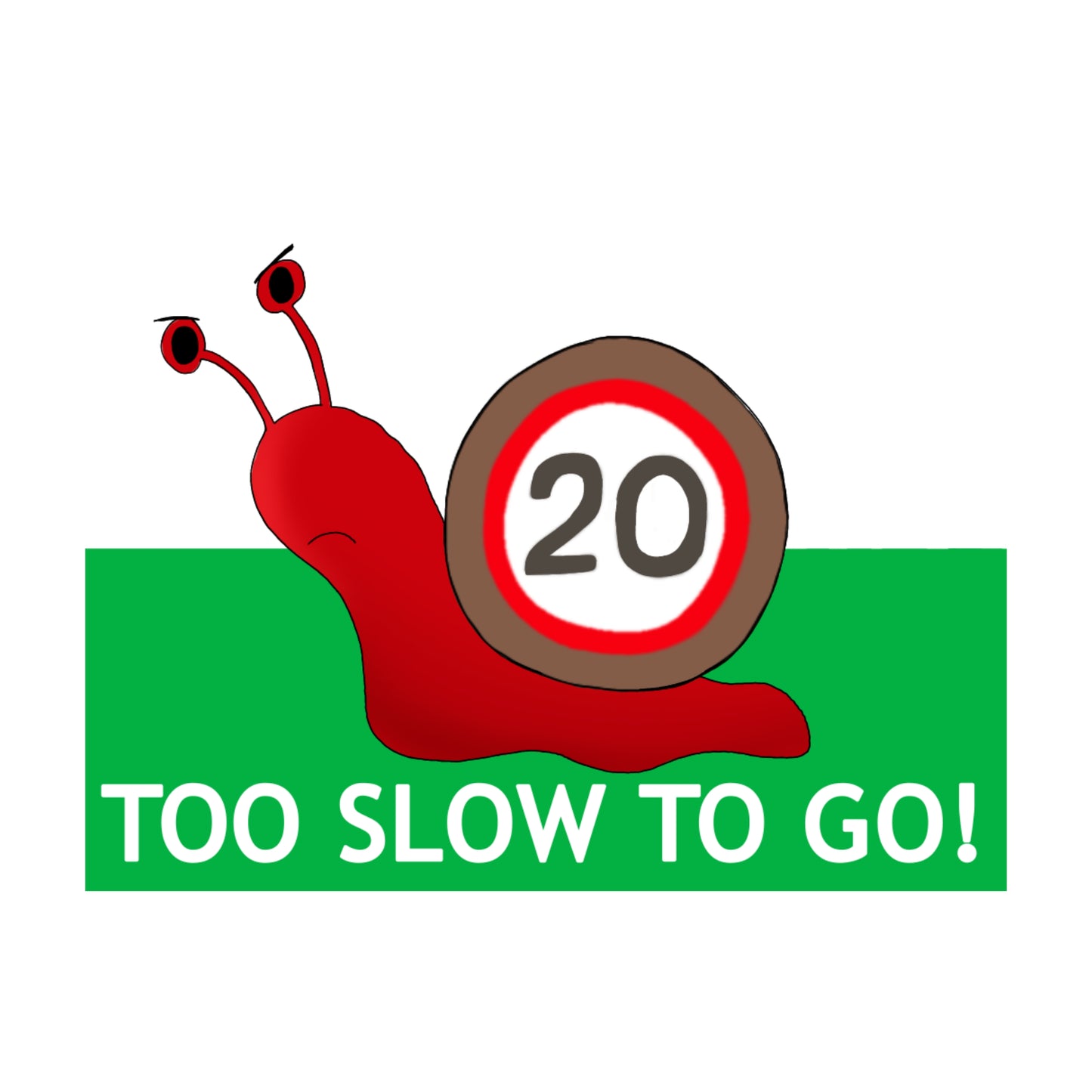Exclusive TOO SLOW TO GO 20mph! - Car Window Stickers *FREE UK POSTAGE
