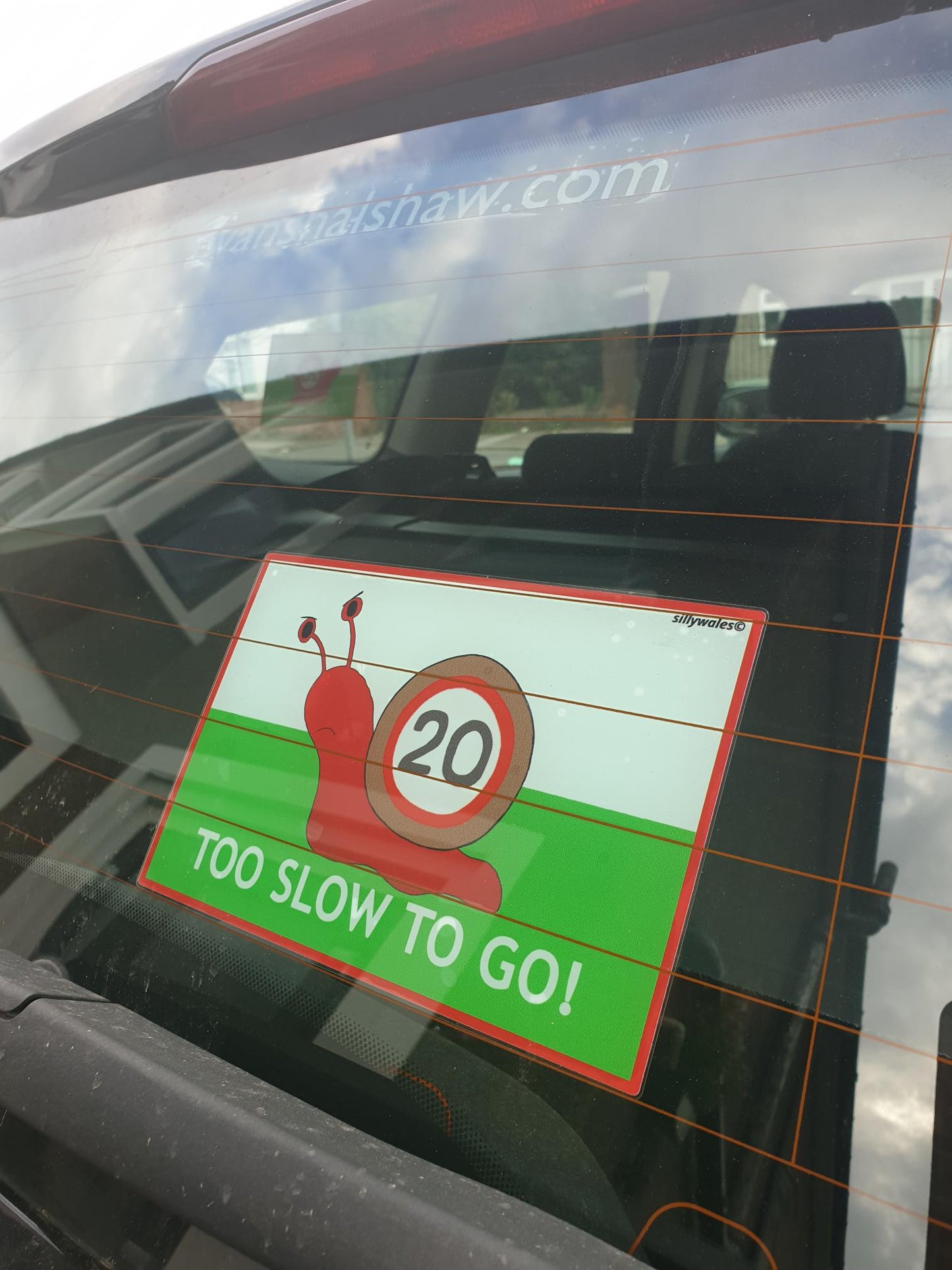 Exclusive TOO SLOW TO GO 20mph! - Car Window Stickers  *FREE UK POSTAGE