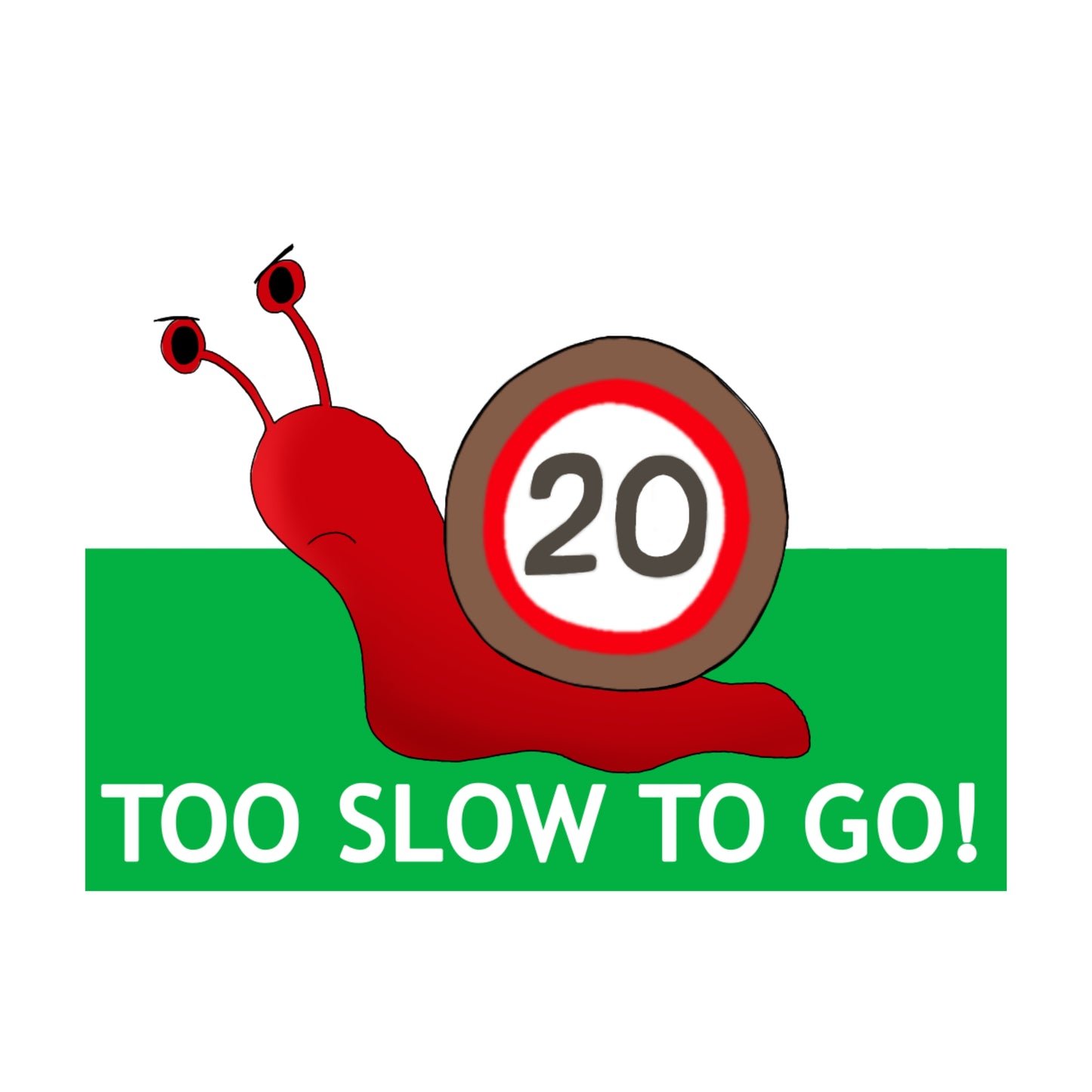 Exclusive TOO SLOW TO GO 20mph! - Car Window Stickers  *FREE UK POSTAGE